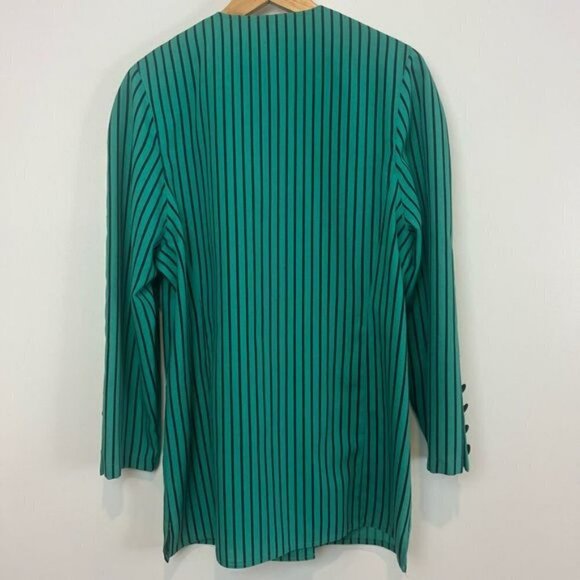 Vintage Elvi Club Women’s 38 US Green Button Down Blazer Midi Dress Workwear - Picture 4 of 13